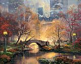 Thomas Kinkade Central Park in the Fall painting